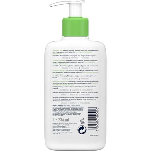 Cerave Hydrating Cleanser For Normal To Dry Skin With Hyaluronic Acid & 3 Essential Ceramides, 236 Ml