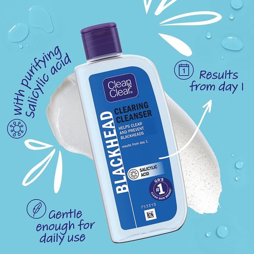 Clean & Clear  Blackhead Clearing Oil Free Cleanser, 200ml (Park of 2)