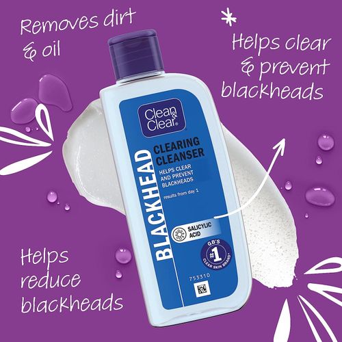 Clean & Clear  Blackhead Clearing Oil Free Cleanser, 200ml (Park of 2)