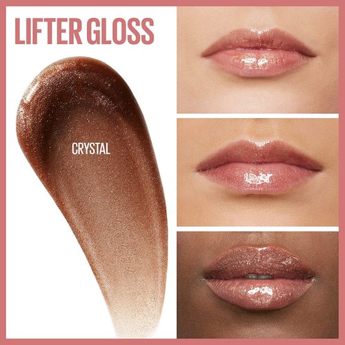 Lip Lifter Hydrating Lip Gloss With Hyaluronic Acid, Crystal, 0.18 Ounce