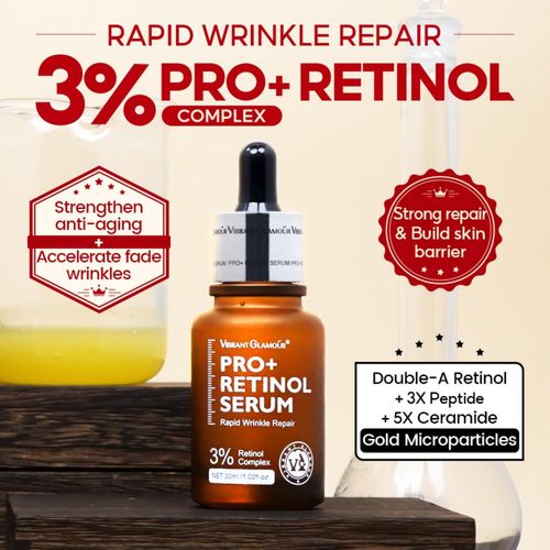 Retinol Serum Pro+ 30ml Rapid Wrinkle Repair, Strengthen Anti-Aging, Accelerate Fade Wrinkles, Infused Anti-Aging Benefits Hydrating Reduces Hyperpigmentation Improve Skin Texture