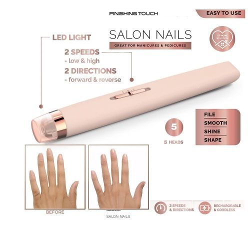 5-in-1 Electric Pedicure And Manicure Nail Drill File Grinder Grooming Kit Includes Callus Remover, Pink.