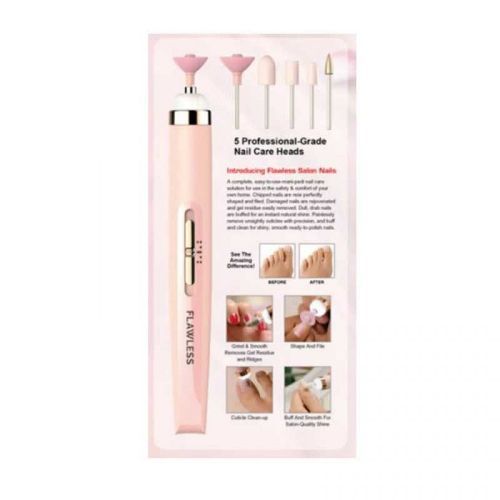 5-in-1 Electric Pedicure And Manicure Nail Drill File Grinder Grooming Kit Includes Callus Remover, Pink.
