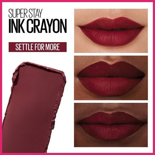 SuperStay, Matte Ink Crayon Longwear Lipstick, Settle For More, 0.48oz