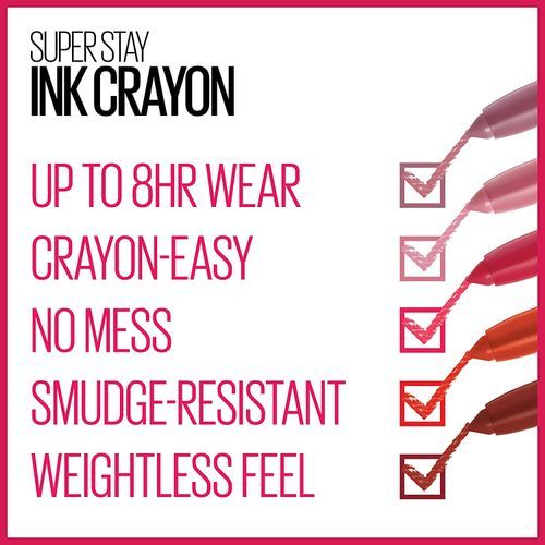 SuperStay, Matte Ink Crayon Longwear Lipstick, Settle For More, 0.48oz