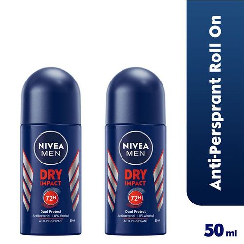 NIVEA Deo Roll On Dry Impact Men 50ml 2PACK