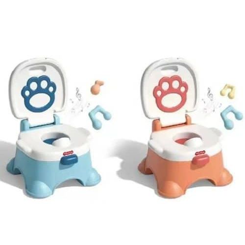 Baby Toilet Potty Seat Children Potty Safe Seat with Armrest for Girls Boy Toilet Training Outdoor Travel Infant Potty Cushion- Multicolor