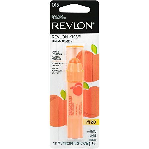 Revlon Lip Balm Crayon, With Natural Fruit Oils, SPF 20, Juicy Peach, 2.6g