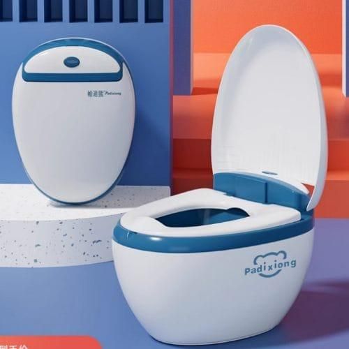 Babies Soft Seat Toilet Trainer, Baby Potty Seat Kit with lid- Multicolor