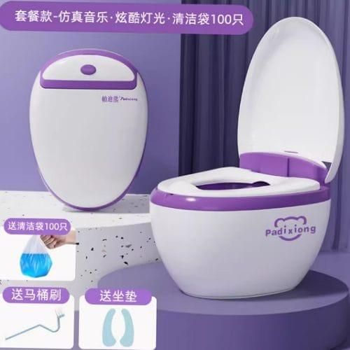 Babies Soft Seat Toilet Trainer, Baby Potty Seat Kit with lid- Multicolor