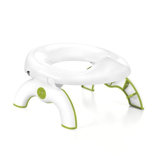 2 In 1 Go Potty Training/Travel Toilet Toddler Seat With 3 Free Disposal Bags - White.