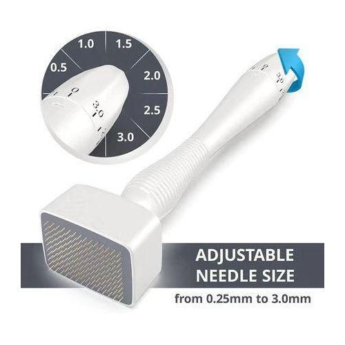 Drs 140A Derma Stamp Adjustable Needle Length Microneedle Real Needle Skin Care Beard Growth Scalp Hair Re-Growth Acne Scar Pits Dermastamp