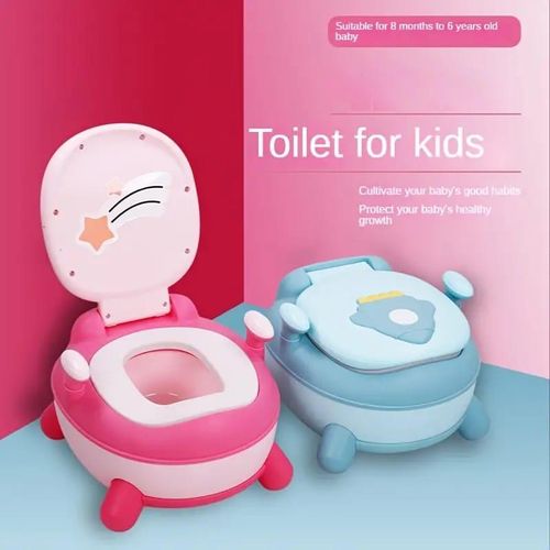 hildren's Potty Children's  Baby Potty Children's Toilet Seat with Handles and Non-Slip Function, Baby Toilet Trainer Ergonomic Potty- Multicolor