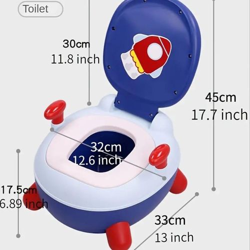hildren's Potty Children's  Baby Potty Children's Toilet Seat with Handles and Non-Slip Function, Baby Toilet Trainer Ergonomic Potty- Multicolor
