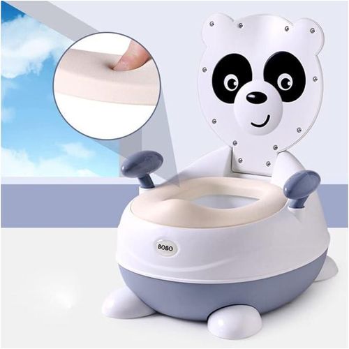 Potty Training, Soft Silicone Seat Panda Shape Imported Material Premium - multicolour