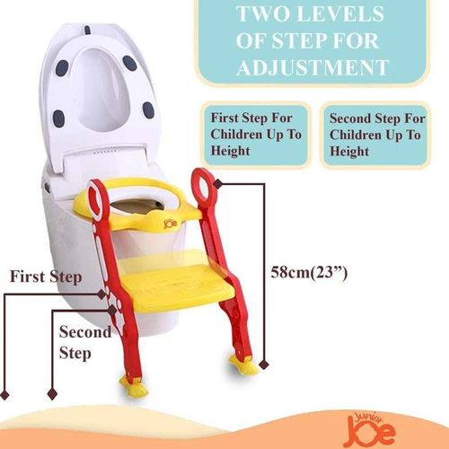Kids Toilet Potty Trainer Seat Step Up Training Stool Chair Toddler With Ladder Multicolor