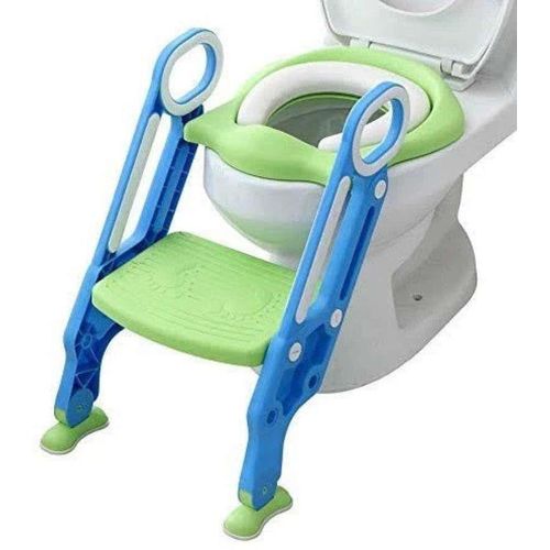 Kids Toilet Potty Trainer Seat Step Up Training Stool Chair Toddler With Ladder Multicolor