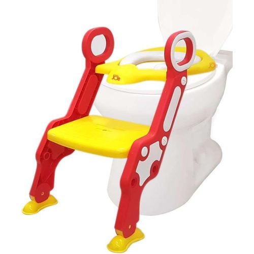 Kids Toilet Potty Trainer Seat Step Up Training Stool Chair Toddler With Ladder Multicolor