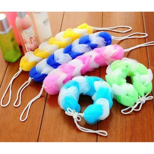 Stretching Loofah Sponge Toiletries For Bathing - Multicolor