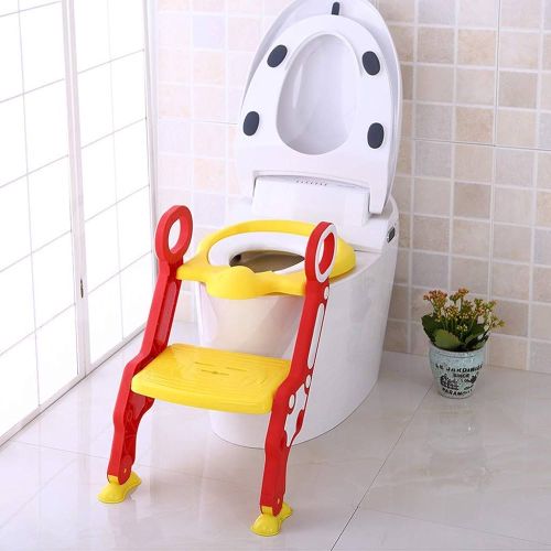 Toilet Trainer With Non-Slip Cushioned Ladder - Multi-Color