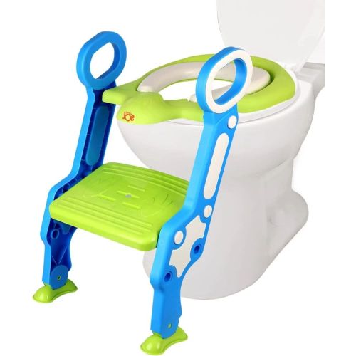 Toilet Trainer With Non-Slip Cushioned Ladder - Multi-Color