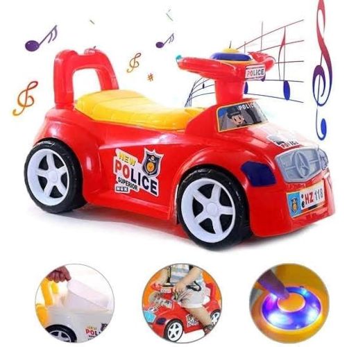2in1 Baby Police Car Potty Seat With Removable Bowl&Ride on Toy