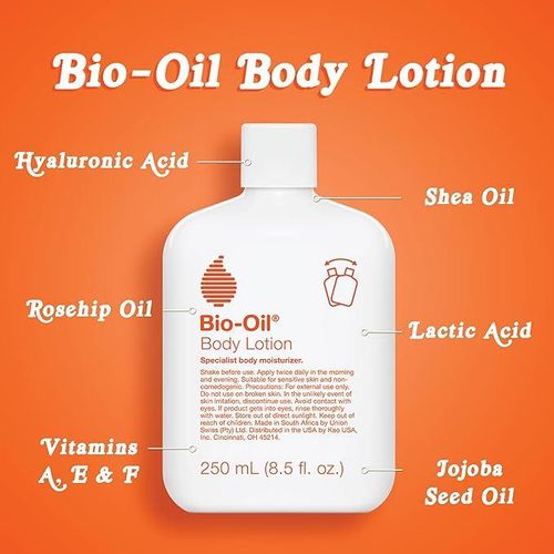Bio Oil Moisturizing Body Lotion(250ml) For Dry Skin, Ultra-Lightweight High-Oil Hydration, With Jojoba/Rosehip/Shea Oil, And Hyaluronic Acid 250ml
