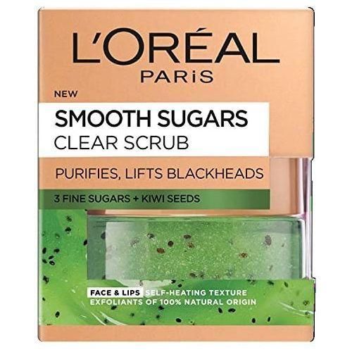 L'Oreal L'Oréal Paris Smooth Sugar Clear Kiwi Face And Lip Scrub, 50ml