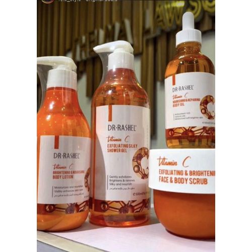 Dr Rashell Vitamin C Body oli,Lotion, Shower gel and Scrub4pcs