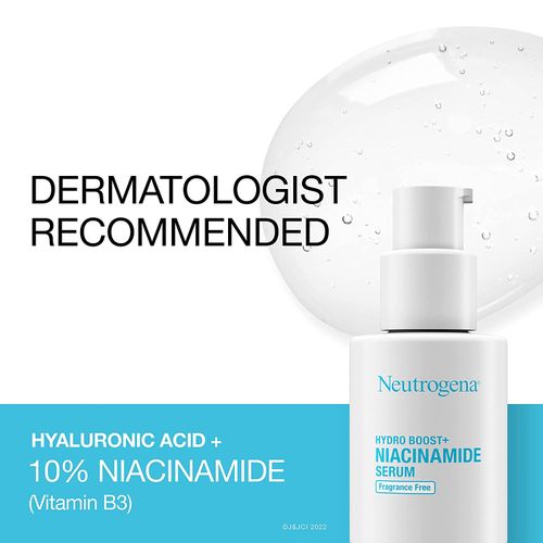 Neutrogena Hydro Boost+10% Niacinamide Hydrating Face Serum With Vitamin B3 & Hyaluronic Acid, 1oz