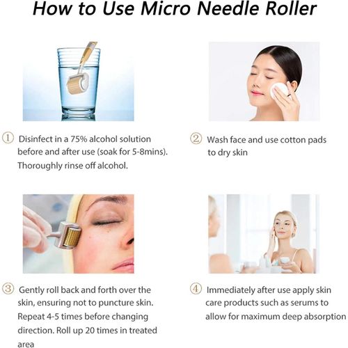 ZGTS Dermaroller Micro Needle Roller Professional Microneedling Derma Needling Kit Skin Care for Face Wrinkles Hair Loss Stretch Marks Hair Regrowth