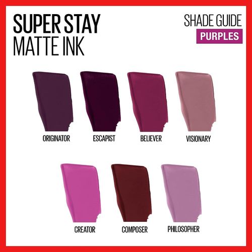 Super Stay Matte Ink Liquid Lipstick, Long Lasting High Impact Color, Up To 16H Wear, Believer, 0.17oz