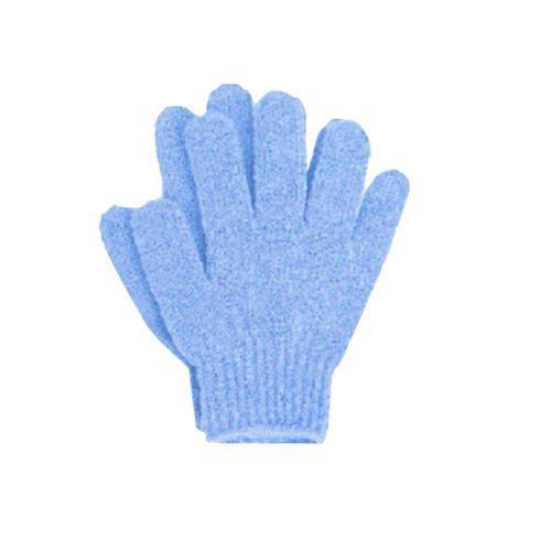 1 Pair Exfoliating Gloves Soft Smooth Texture Nylon-Blue