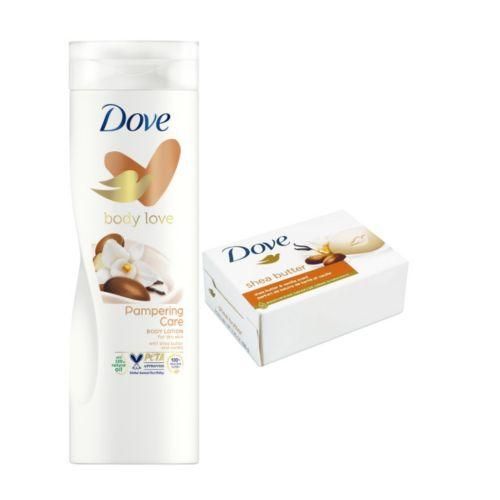 Dove Shea Butter Pack( Pampering Lotion 400ml + Shea soap 135g)