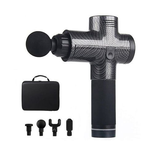 Other 4 Head Tissue Profesional Handheld Electric Massage Gun Fitness Muscle Relax Neck Body Relaxation Abs Medium Fascial Gun - Black
