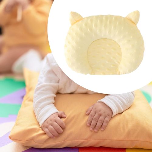 Baby Head Pillow Breathable Comfortable Portable Yellow