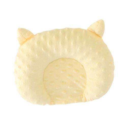 Baby Head Pillow Prevent Flat Head Soft Ergonomic Yellow