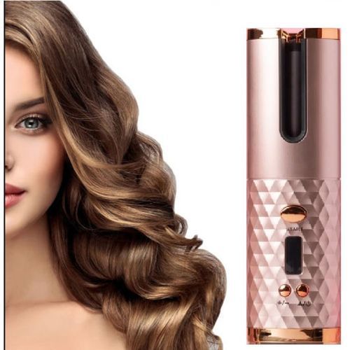 Cordless Auto Hair Curler, Wireless Curling Iron, Automatic Hair Curling Wand USB Rechargeable, Curling Tongs with LCD Display and 3 Temperature Setting, Hair Styling Tool for Curls or Big Waves