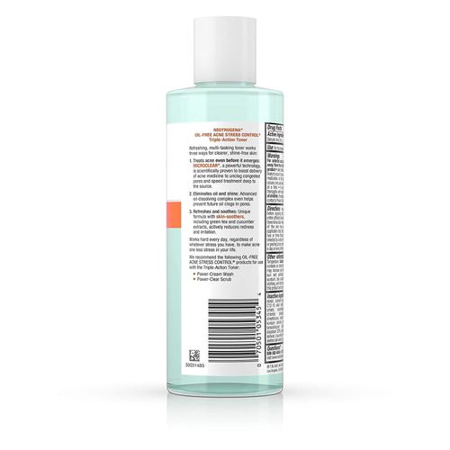Neutrogena Oil-Free Acne Stress Control Triple-Action Toner, 8oz