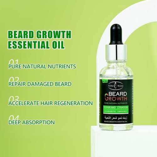 Aichun Organic 10 Times Rapid Beauty Beard Growth Essential Oil For Fast Beard Growth - 30ml
