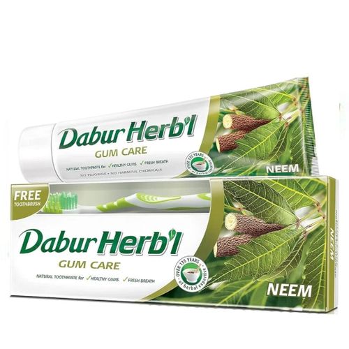 Dabur Herb'l Neem Toothpaste, 150 gm + Brush