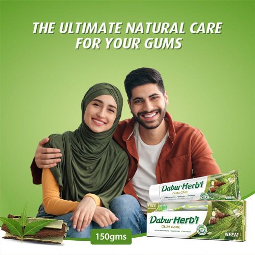 Dabur Herb'l Neem Toothpaste, 150 gm + Brush