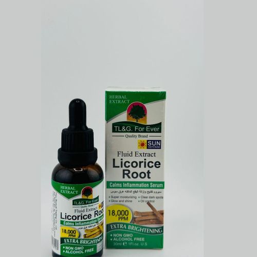 TL &G Herbal Licorice Root Serum - Calms Inflammation( Pimples), Extra Brightening, Non-GMO, Alcohol-Free - 30ml