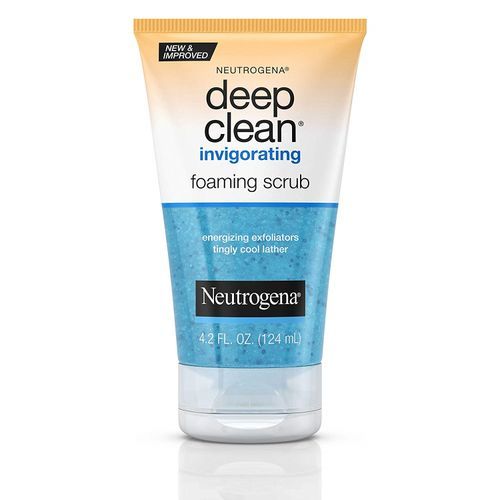 Neutrogena Deep Clean Invigorating Foaming Face Scrub And Exfoliating Face Wash, 124ml
