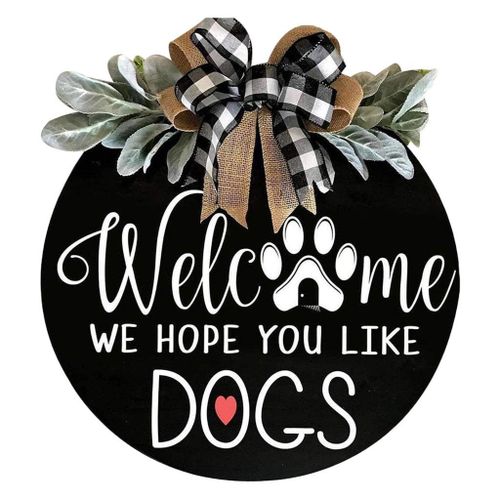 Welcome Sign For Front Door Round Wood Hanging Door Plaque