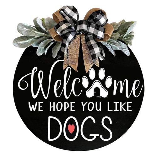 Welcome Sign For Front Door Round Wood Hanging Door Plaque