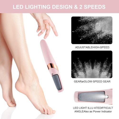 Flawless Electric Foot Grinder Roller Pedicure Tool Rechargeable Foot Care Tool Exfoliating Scrub To Remove Dead Skin Pedicure Tool