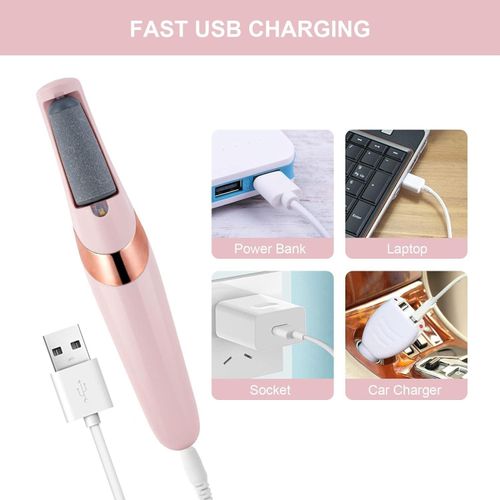 Flawless Electric Foot Grinder Roller Pedicure Tool Rechargeable Foot Care Tool Exfoliating Scrub To Remove Dead Skin Pedicure Tool