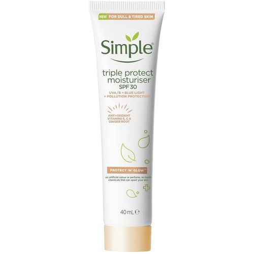 Simple Protect 'N' Glow SPF 30 For Glowing Skin Triple Protection, Vitamin C Face Cream, 40 ml