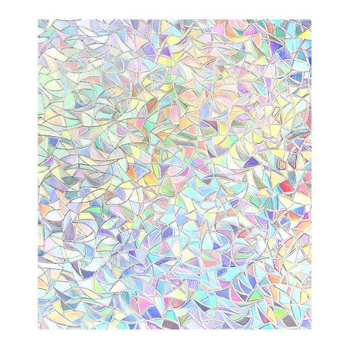 18x39inch Rainbow Window Privacy Film Stained Static Cling